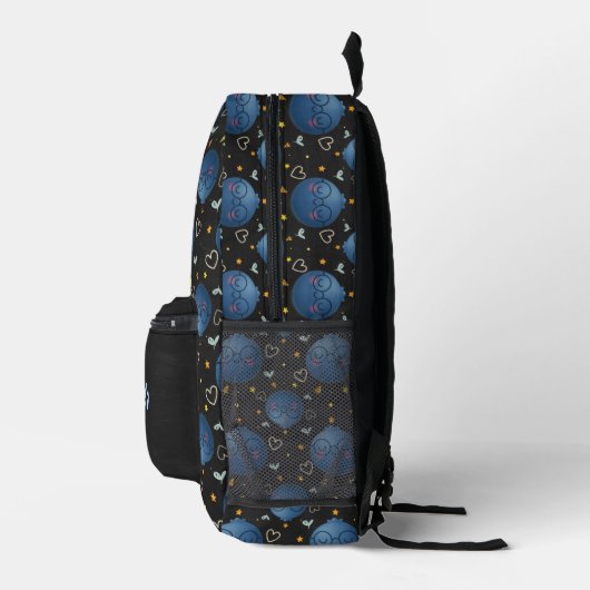Blueberry Pattern Chalkboard Kids Backpack Bedruckter Rucksack (Rechts)