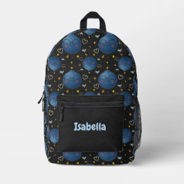Blueberry Pattern Chalkboard Kids Backpack Bedruckter Rucksack