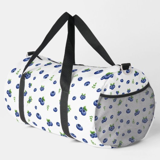 Blueberry Pattern Duffle Bag (Rechte Ecke)