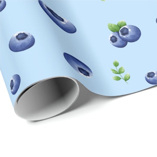 Blueberry Pattern Geschenkpapier (Rolleneckpunkt)
