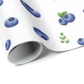 Blueberry Pattern Geschenkpapier (Rolleneckpunkt)