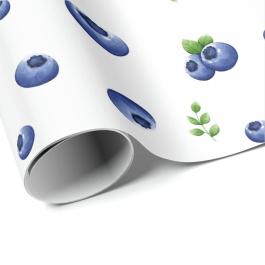 Blueberry Pattern Geschenkpapier (Rolleneckpunkt)