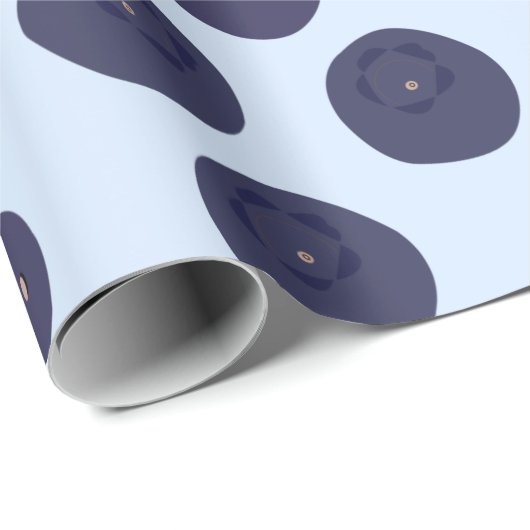 Blueberry Pattern Geschenkpapier (Rolleneckpunkt)