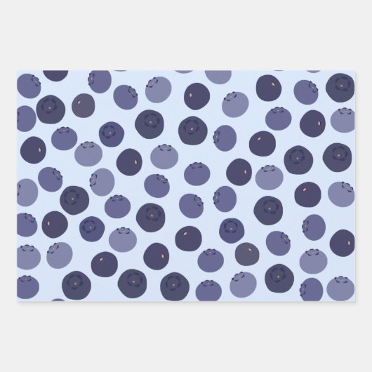 Blueberry Pattern Geschenkpapier Set (Vorderseite 2)