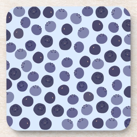 Blueberry Pattern Getränkeuntersetzer (Vorderseite)