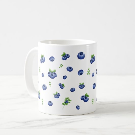 Blueberry Pattern Kaffeetasse (Vorderseite Links)
