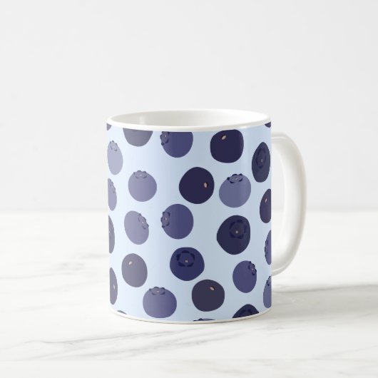 Blueberry Pattern Kaffeetasse (VorderseiteRechts)