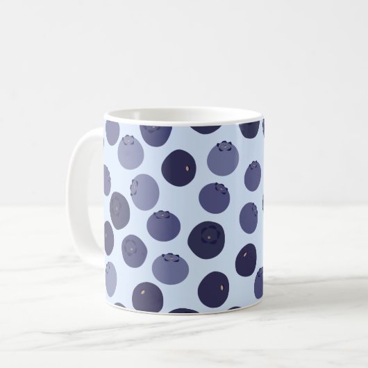 Blueberry Pattern Kaffeetasse (Vorderseite Links)