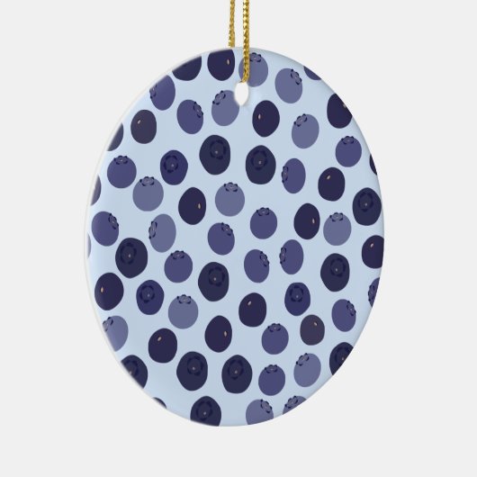 Blueberry Pattern Keramik Ornament (Rechts)