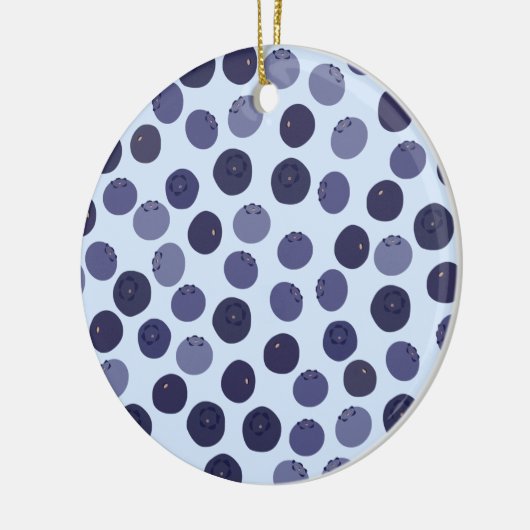 Blueberry Pattern Keramik Ornament (Links)