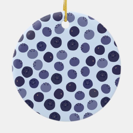 Blueberry Pattern Keramik Ornament (Hinten)