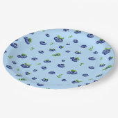 Blueberry Pattern Pappteller (Schrägansicht)