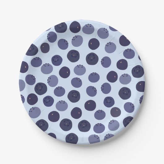Blueberry Pattern Pappteller (Vorderseite)