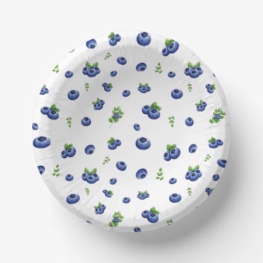 Blueberry Pattern Pappteller (Vorderseite)