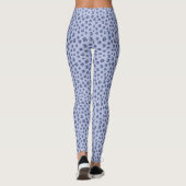 Blueberry Pattern Periwinkle Blue Summer Leggings (Rückseite)