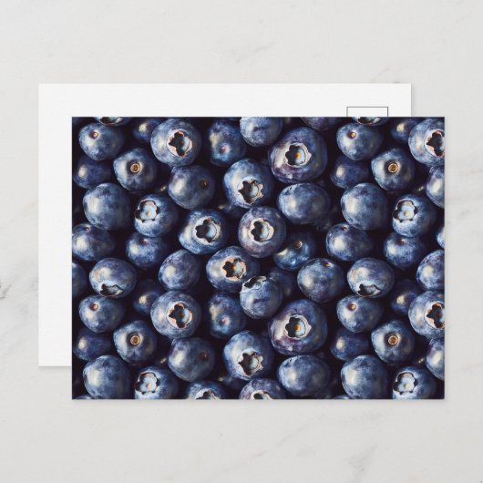 Blueberry Pattern Postkarte (Vorne/Hinten)