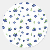 Blueberry Pattern Runder Aufkleber (Vorderseite)