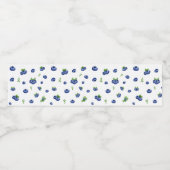 Blueberry Pattern Wasserflaschenetikett (Einzelnes Label)