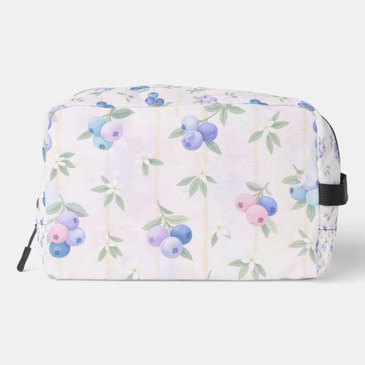 blueberry pattern with leaves waschbeutel (Rückseite)