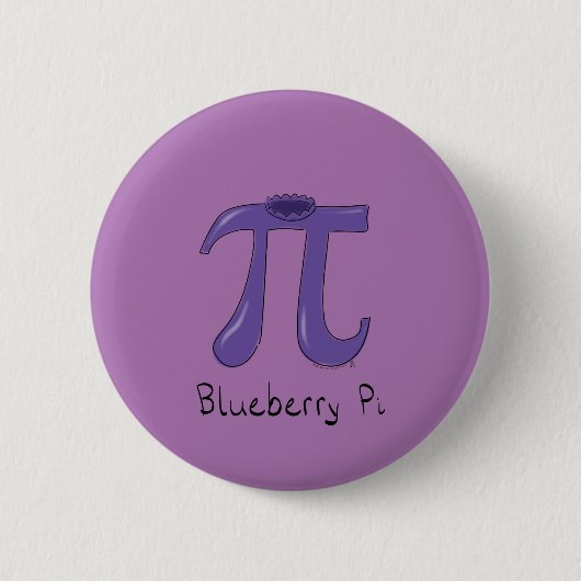 Blueberry Pi Niedlich Mah Pi Day Button Button (Vorderseite)