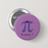 Blueberry Pi Niedlich Mah Pi Day Button Button (Vorne & Hinten)