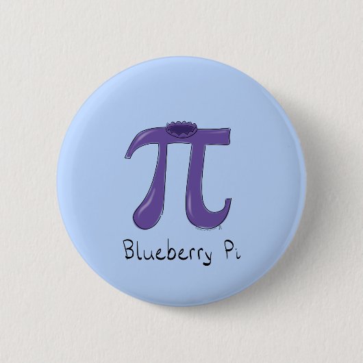 Blueberry Pi Niedlich Mah Pi Day Button Button (Vorderseite)
