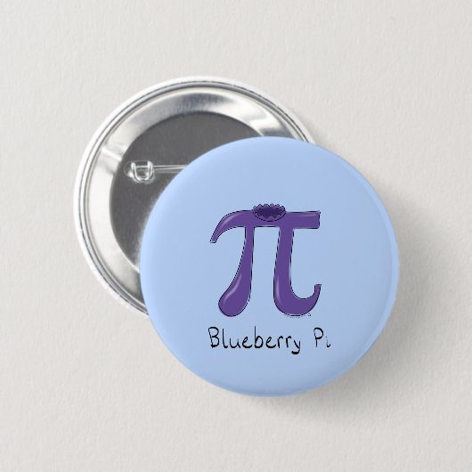 Blueberry Pi Niedlich Mah Pi Day Button Button (Vorne & Hinten)