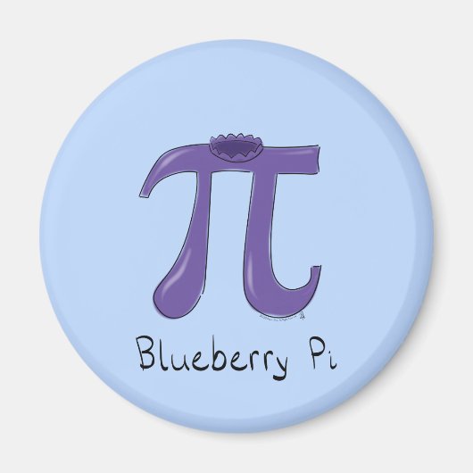 Blueberry Pi Niedlich Mah Pi Day Magnet (Vorne)