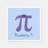 Blueberry Pi Niedlich Mah Pi Day Party Napkins Serviette (Vorderseite)