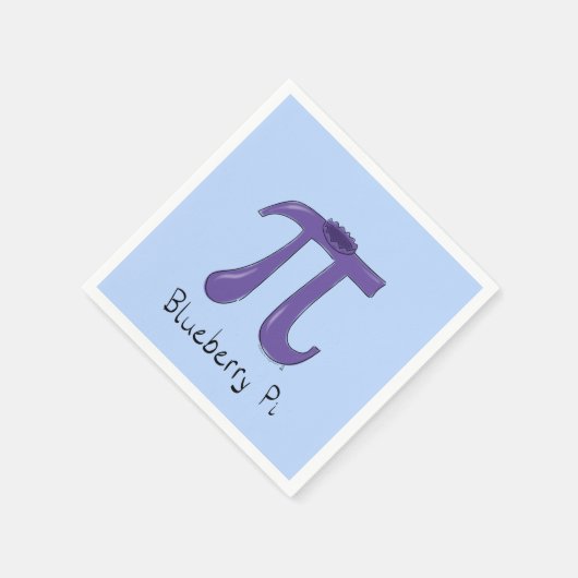 Blueberry Pi Niedlich Mah Pi Day Party Napkins Serviette (Ecke)
