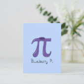 Blueberry Pi Niedlich Mah Pi Day Postcard Postkarte (Stehend Vorderseite)