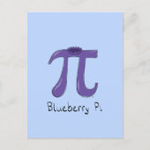 Blueberry Pi Niedlich Mah Pi Day Postcard Postkarte (Vorderseite)