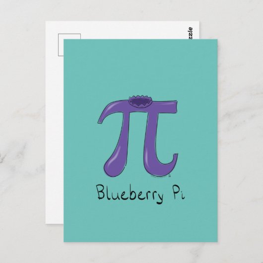 Blueberry Pi Niedlich Mah Pi Day Postcard Postkarte (Vorne/Hinten)