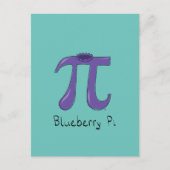 Blueberry Pi Niedlich Mah Pi Day Postcard Postkarte (Vorderseite)