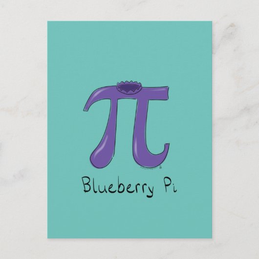 Blueberry Pi Niedlich Mah Pi Day Postcard Postkarte (Vorderseite)
