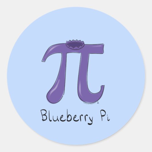 Blueberry Pi Niedlich Mathe Pi Day Stickers (Vorderseite)