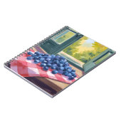 Blueberry Picking | Fruit Watercolor Blueberries Notizblock (Linke Seite)