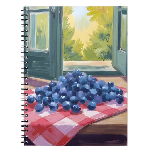 Blueberry Picking | Fruit Watercolor Blueberries Notizblock (Vorderseite)