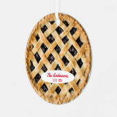 Blueberry Pie Baker Personalisiert Ornament Aus Metall (Vorderseite links)