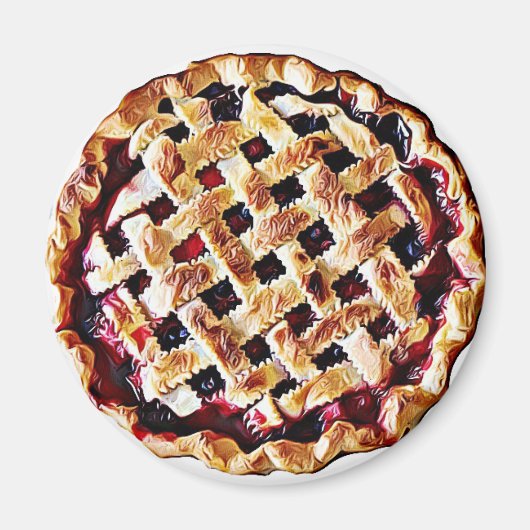 Blueberry Pie Fun Food Magnet (Vorne)