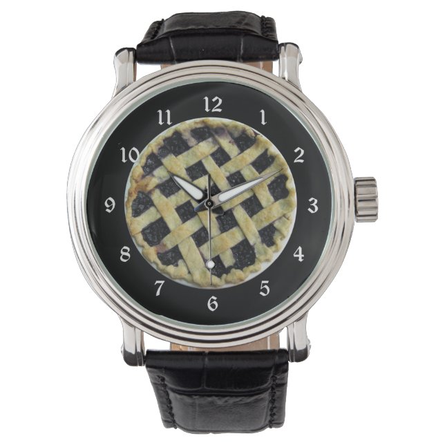 Blueberry Pie Fun Novelty Watch Armbanduhr (Vorderseite)