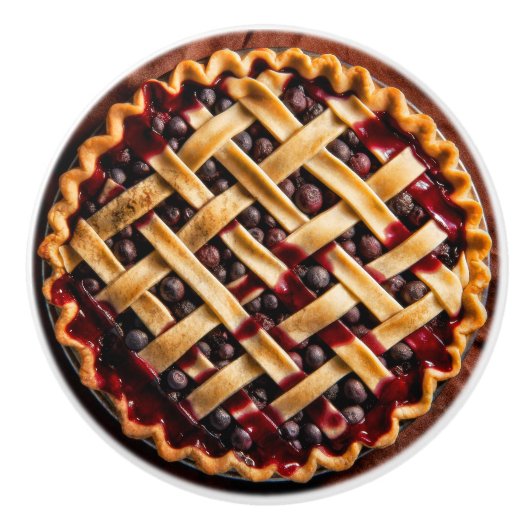 Blueberry Pie Keramikknauf (Vorderseite)
