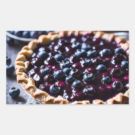 Blueberry Pie Rechteckiger Aufkleber (Vorderseite)