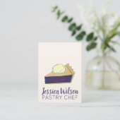 Blueberry Pie Slice Bäckerei Restaurant Konditorei Visitenkarte (Stehend Vorderseite)