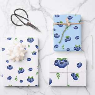 Blueberry Print Geschenkpapier Set