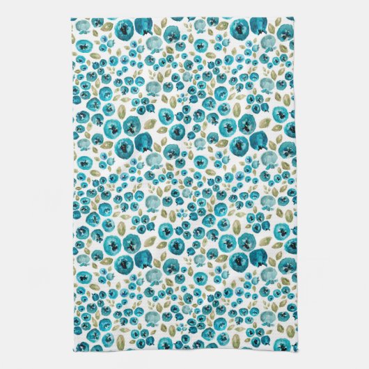 Blueberry Print Teetuch Geschirrtuch (Vertikal)