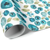 Blueberry Print Wrapping Paper Geschenkpapier (Rolleneckpunkt)