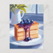 Blueberry Pstry Dessert Cake Postkarte (Vorderseite)