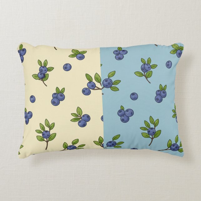 Blueberry Repeat Pattern - Pastel Vibe Dekokissen (Vorderseite)