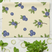 Blueberry Repeat Pattern - Pastel Vibe Geschirrtuch (Gefaltet)